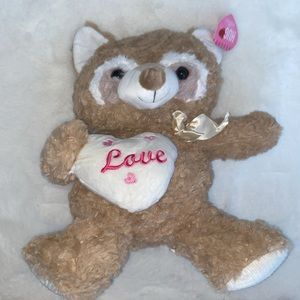 Hug me romantic stuffed animal “love” 11.5 in.